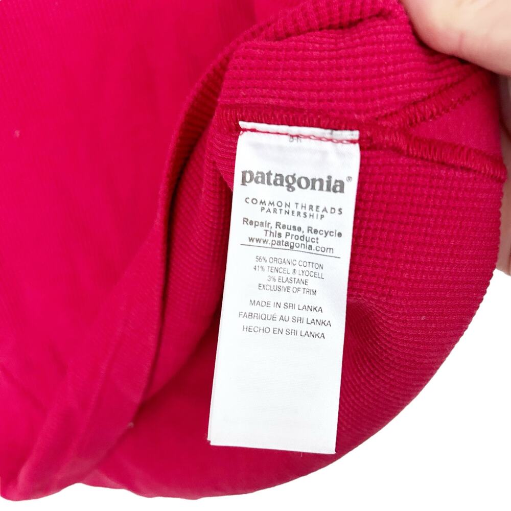 Patagonia Red Organic Cotton Thermal 3/4 Sleeve Shirt Sz XS - Picture 4 of 6